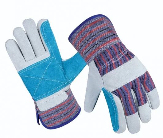 Heavy Duty Industrial Safety Double Palm Leather Work Gloves